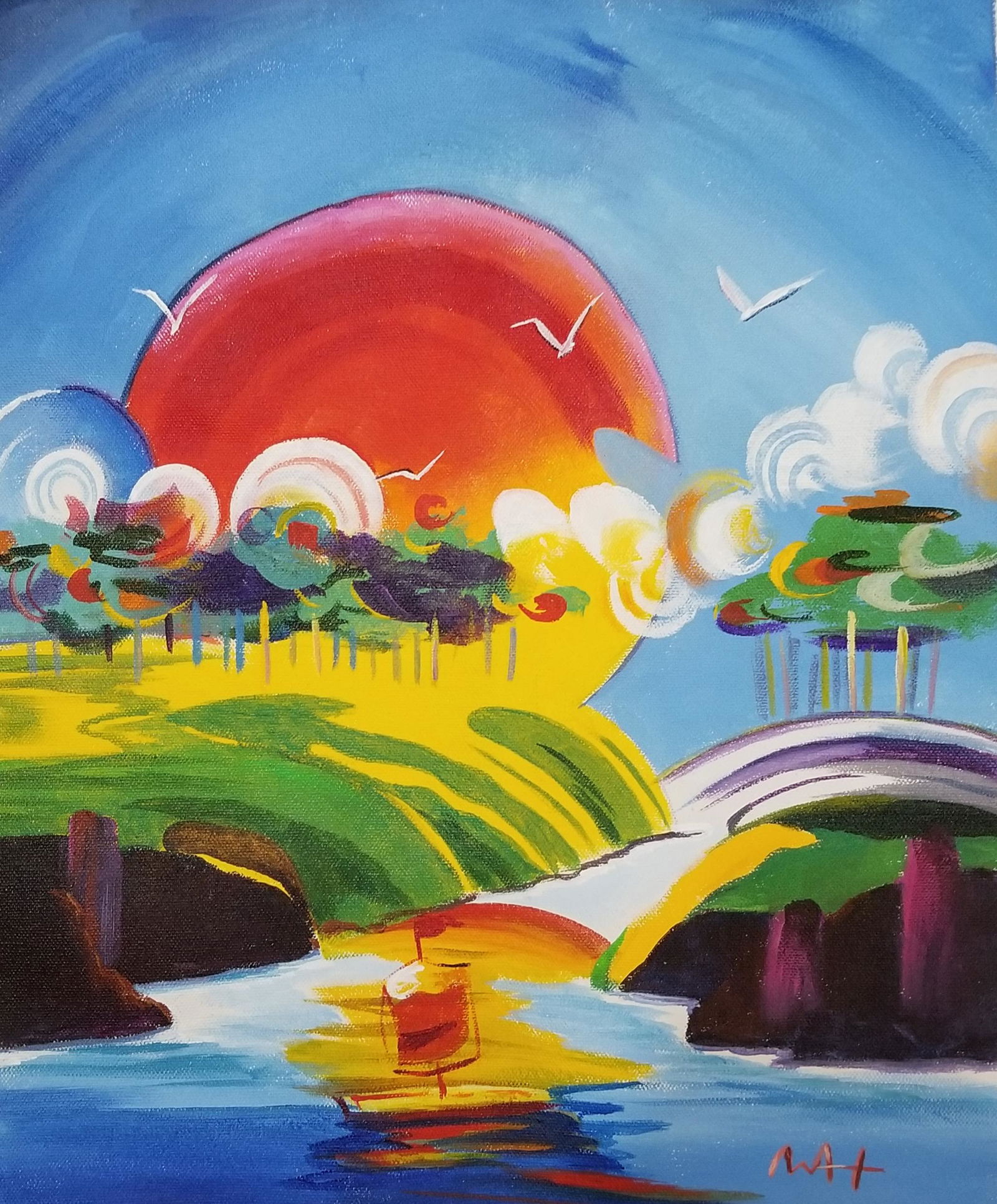 Peter Max is a German-American artist known for using: Peter Max is a German-American artist known for using bright colours in his work. Works by Max are associated with the visual arts and culture of the 1960s, particularly psychedelic art and pop art.At