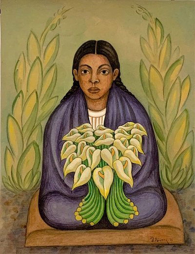 Diego Rivera. Mixmedia on paper. attrib-Certificated of (1 of 2)