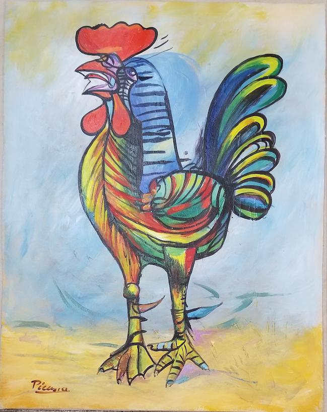 Pablo Picasso was a Spanish painter, sculptor,: Pablo Picasso was a Spanish painter, sculptor, printmaker, ceramicist, stage designer, poet and playwright who spent most of his adult life in France.- Watercolor on paper- Attrib COA- 13"H X 10"W- co