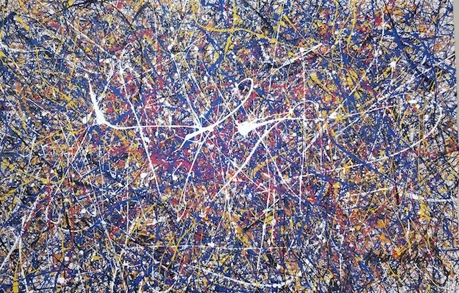 JACKSON POLLOCK.  HOUSE PAINTING ON CANVAS.J was an (1 of 2)