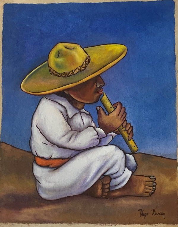 DIEGO RIVERA. OIL ON CANVAS. attrib-Certificated of au: DIEGO RIVERA. OIL ON CANVAS. attrib-Certificated of authenticity. Size: 20"H X 16"w come with frame shipping in US $129.00 .