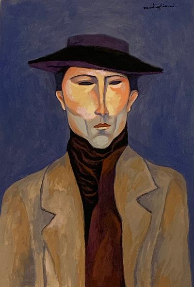 Amedeo Modigliani Gouache on paper. attrib-Certificated: Amedeo Modigliani Gouache on paper. attrib-Certificated of authenticity. Size: 14.5"h x 9.75"w. come with frame shipping in US $129.00