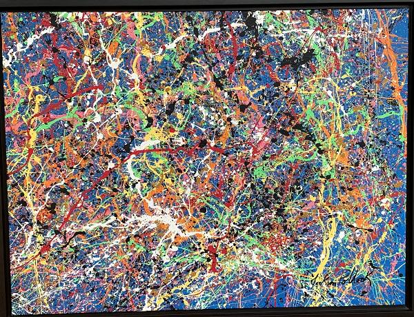JACKSON POLLOCK.  HOUSE PAINTING ON CANVAS. (1 of 1)