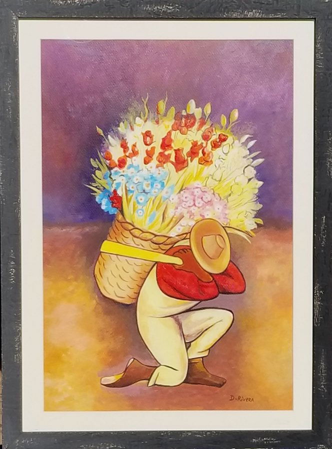 Diego Rivera (1886-1957) was a prominent Mexican: Diego Rivera (1886-1957) was a prominent Mexican painter. His large frescoes helped establish the Mexican mural movement in Mexican art.- Water color on paper - (Certificated of authenticity- Size: 22