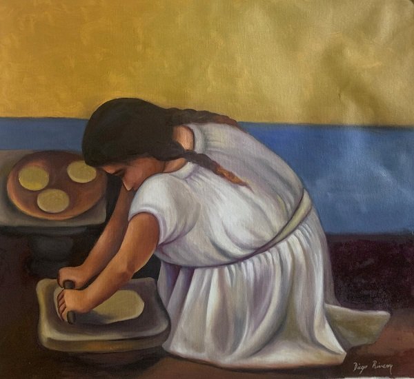 DIEGO RIVERA.   OIL ON CANVAS.  attrib-Certificated of (1 of 2)