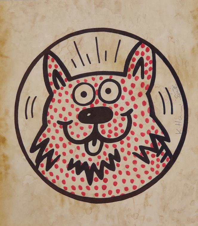Consignment ,Keith Haring (1958-1990) Was the American: Consignment ,Keith Haring (1958-1990) Was the American artist whose pop art and graffiti-like work grew out of the New York City street culture of the 1980s.Certificated of authenticity-- Water color 