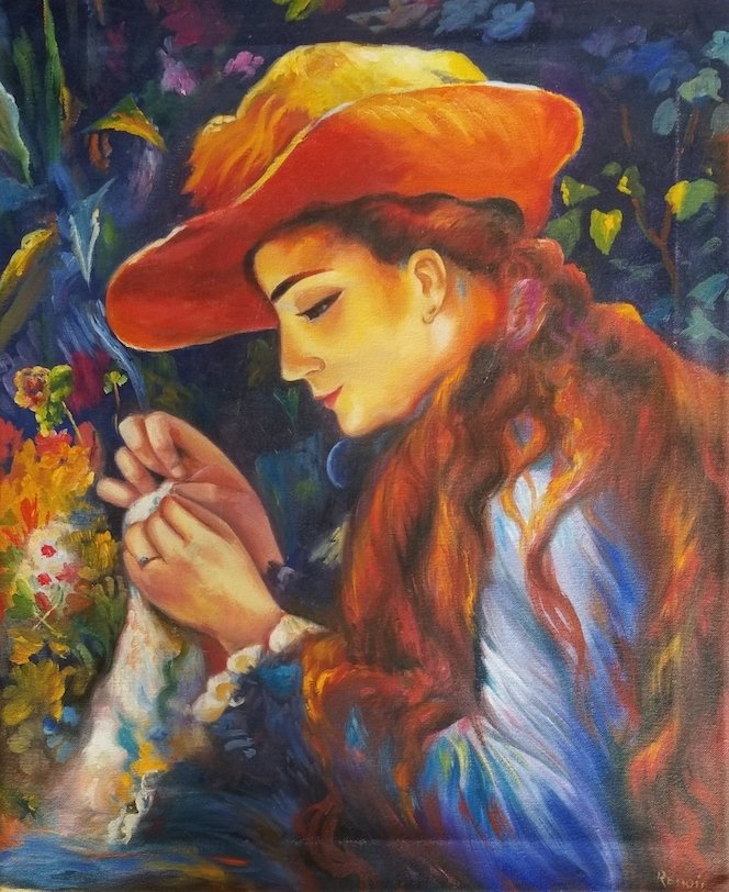 Pierre-Auguste Renoir, commonly known as Auguste: Pierre-Auguste Renoir, commonly known as Auguste Renoir, was a French artist who was a leading painter in the development of the Impressionist style.Oil on canvas (in the style of), attrib-Certificate