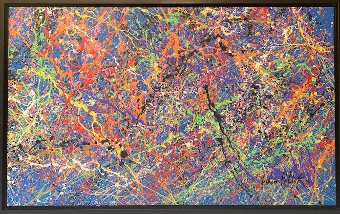 Jackson Pollock . HOUSE PAINTING ON CANVAS. attrib-Cert (1 of 2)