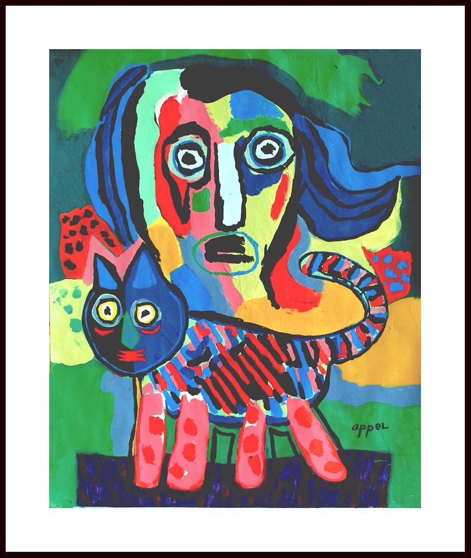 Karel Appel was a Dutch painter,i sculptor, and poet.: Karel Appel was a Dutch painter,i sculptor, and poet. He started painting at the age of fourteen and studied at the Rijksakademie in Amsterdam in the 1940s. He was one of the founders of the avant-gar