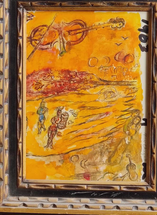 Marc Chagall (1887-1985) Gouache on paper. 1963- signed (1 of 1)
