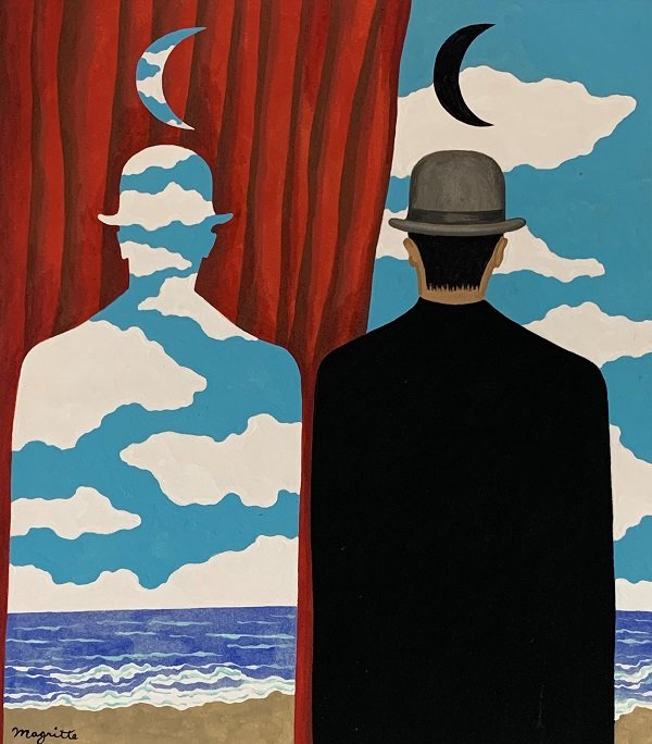 RENE MAGRITTE. ( 1898-1967) was a Belgian-born artist: RENE MAGRITTE. ( 1898-1967) was a Belgian-born artist who was known for his work with surrealism as well as his thought-provoking images. GOUACHE ON CARDBOARD. (attrib-Certificated of authenticity-)- 