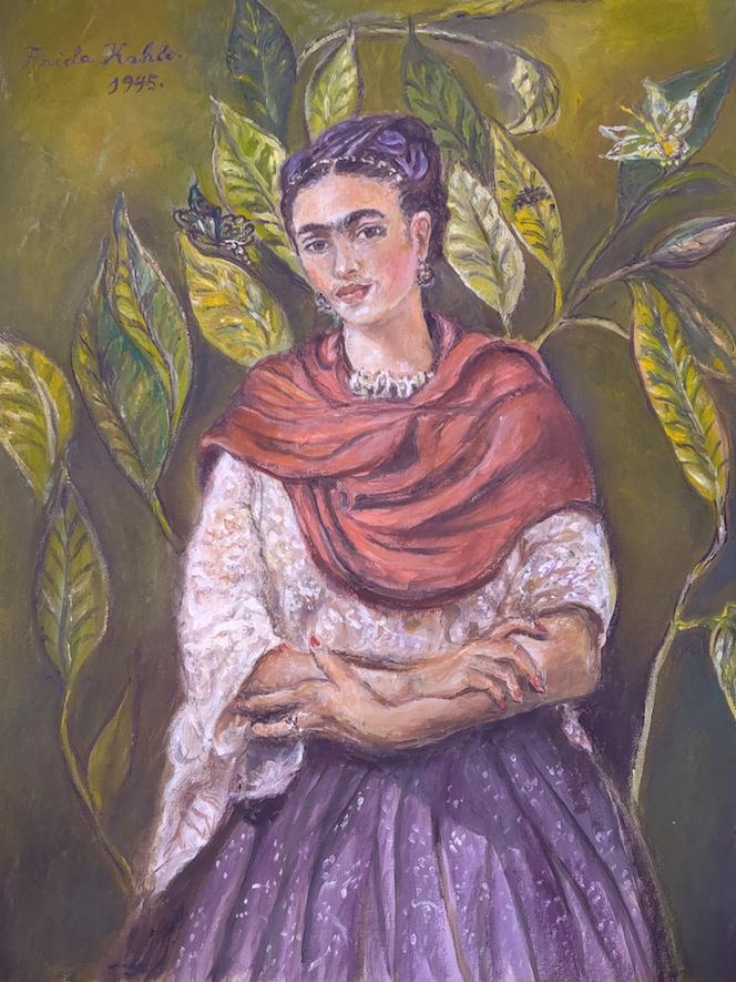 Consignment .Frida Kahlo was a Mexican painter known: Consignment .Frida Kahlo was a Mexican painter known for her many portraits, self-portraits, and works inspired by the nature and artifacts of Mexico. Inspired by the country's popular culture, she em