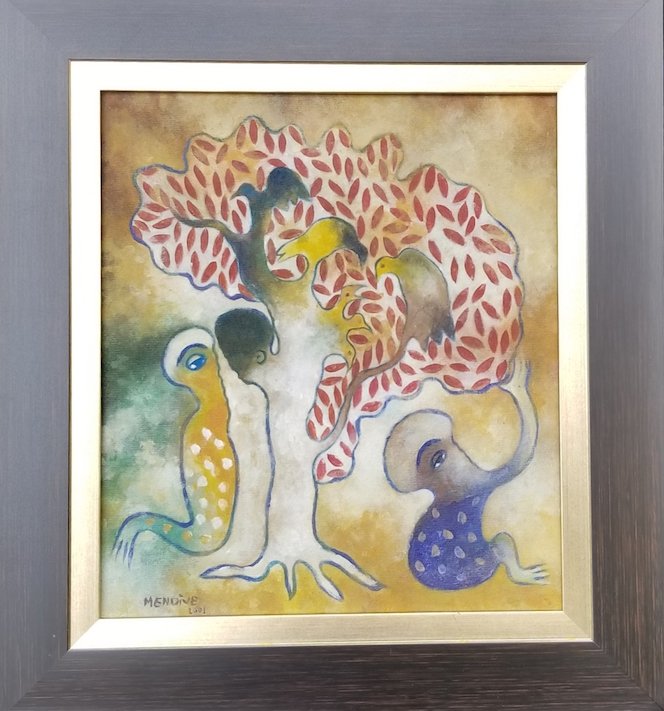 Manuel Mendive.  Oil on canvas.   is one of the leading (1 of 2)