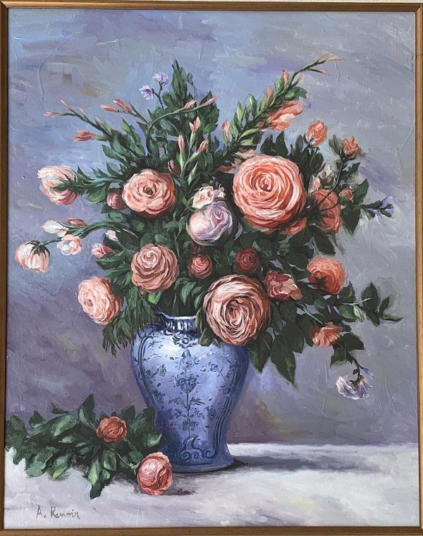 Pierre-Auguste Renoir, commonly known as Auguste Renoir: Pierre-Auguste Renoir, commonly known as Auguste Renoir was a French artist who was a leading painter in the development of the Impressionist style. OIL ON CANVAS . attrib-Certificated of authenticity