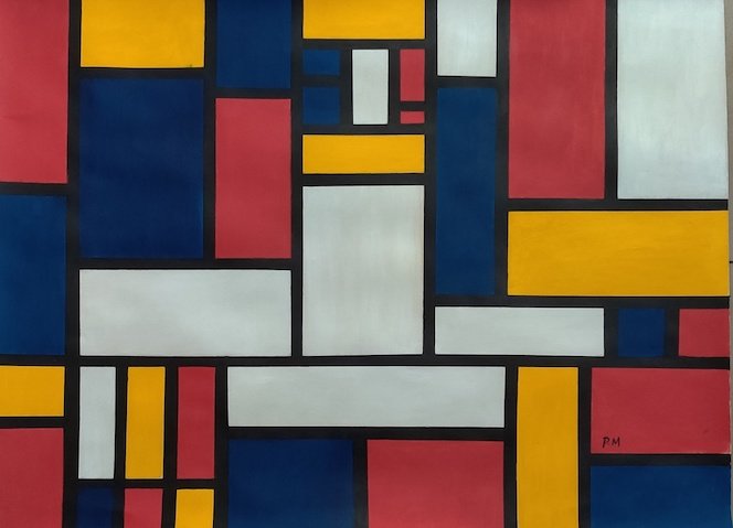 Piet Mondrian was born Pieter Cornelis Mondriaan, Jr.,: Piet Mondrian was born Pieter Cornelis Mondriaan, Jr., on March 7, 1872, in Amersfoort, the Netherlands. He studied at the Rijksakademie van Beeldende Kunsten, Amsterdam, from 1892 to 1897. Until 1908