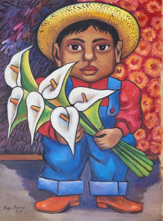 DIEGO RIVERA. December 8, 1886 â€“ November 24, 1957),: DIEGO RIVERA. December 8, 1886 â€“ November 24, 1957), was a prominent Mexican painter. His large frescoes helped establish the mural movement in Mexican and international art. Between 1922 and 1