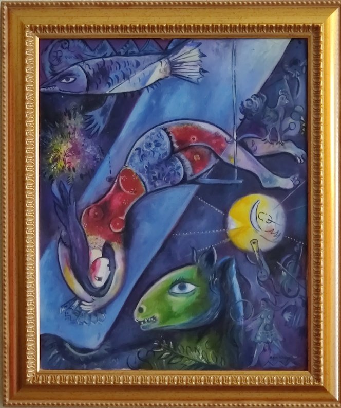 Marc Chagall (1887-1985)was a Russian-French artist of: Marc Chagall (1887-1985)was a Russian-French artist of Belarusian Jewish origin. An early modernist, he was associated with several major artistic styles and created works in virtually every artistic 