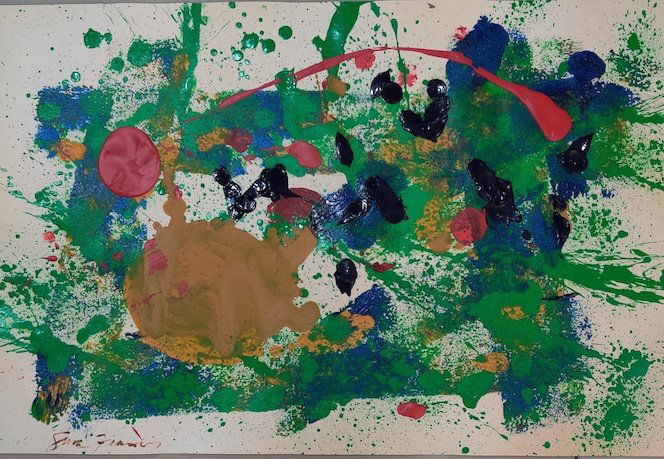Sam Francis was born in San Mateo, California,the son: Sam Francis was born in San Mateo, California,the son of Katherine Lewis Francis and Samuel Augustus Francis Sr. The 1935 death of his mother, who had encouraged his interest in music affected him dee