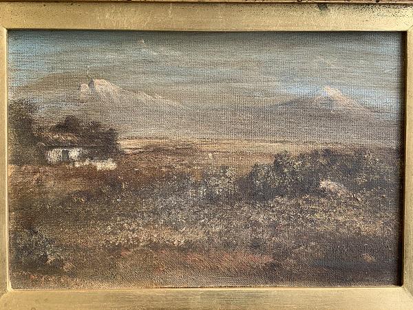 JOSE MARIA VELASCO. OIL ON MAZONITE.: JOSE MARIA VELASCO. OIL ON MAZONITE. attrib-Certificated of authenticity. Size: 8"H X 11"w come with frame shipping in US $129.00 .
