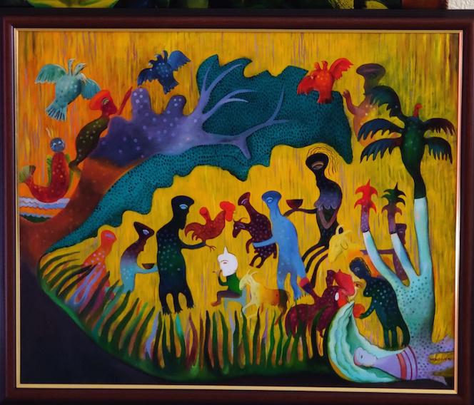 Manuel Mendive is an eminent Afro-Cuban painter, (1 of 3)