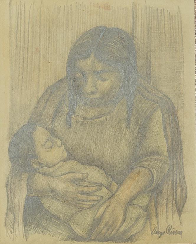 Diego  Rivera  ,in the style of.was a prominent Mexican (1 of 2)