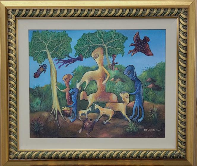 Manuel Mendive is an eminent Afro-Cuban painter, (1 of 3)