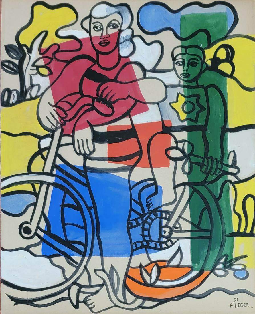 Fernand Leger (1881-1955),in the style of was a French painter, sculptor, and filmmaker. In his (1 of 2)