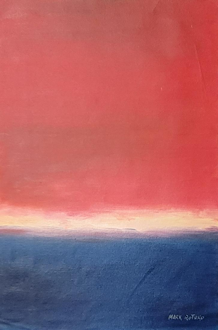 Mark Rothko,in the style of, born Markus Yakovlevich Rothkowitz, was an American abstract painter of: Mark Rothko, in the style of,born Markus Yakovlevich Rothkowitz, was an American abstract painter of Latvian Jewish descent. He is best known for his color field paintings that depicted irregular and