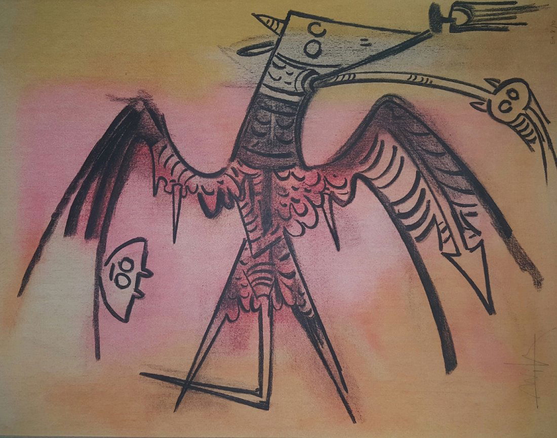 Wilfredo Lam (1902-1982)-Serigraph-Size: 26"h x 19".5w (1 of 3)