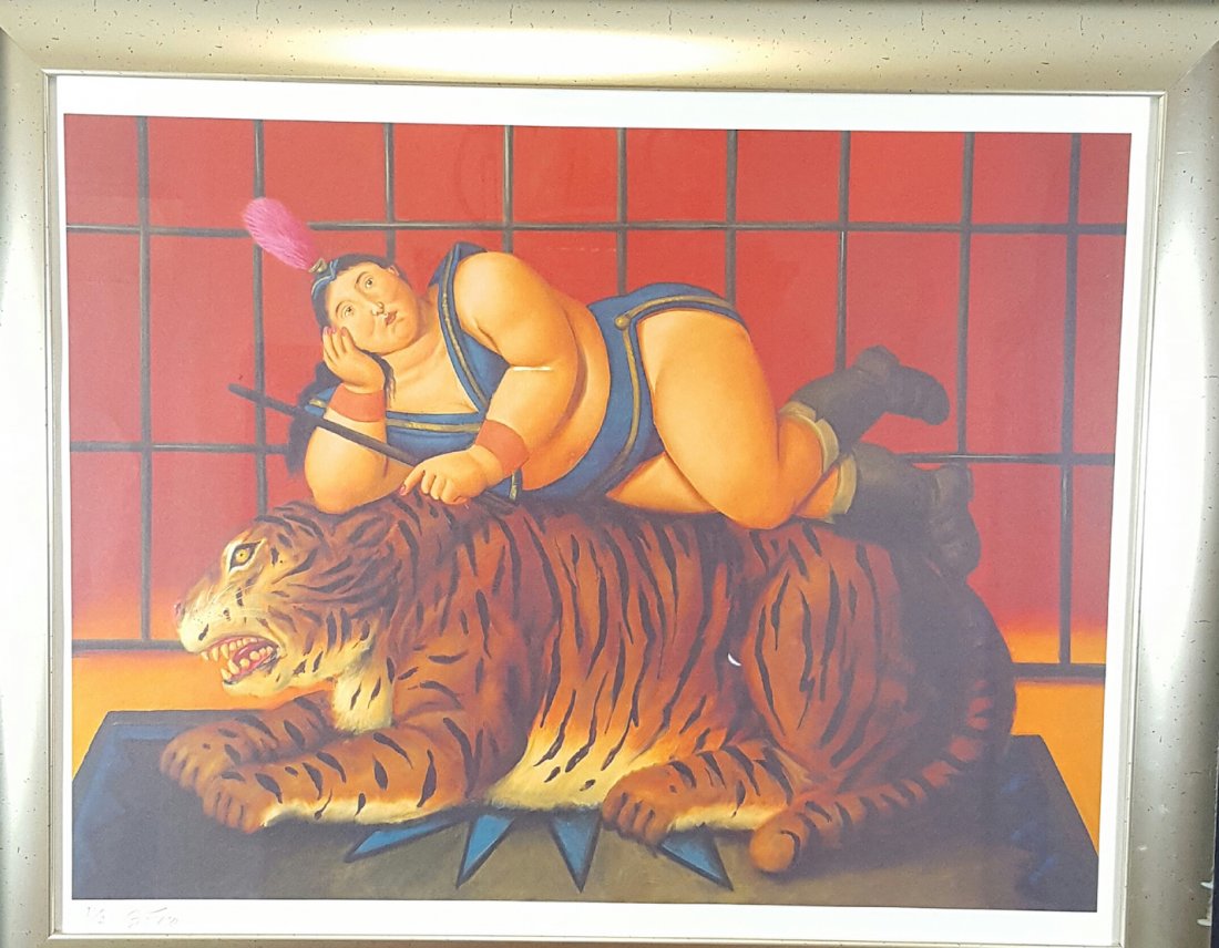 Serigraph . Fernando Botero , size 22"h x 27.5"w frame: Serigraph . Fernando Botero , size 22"h x 27.5"w frame 27" h x 33"w