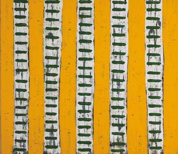 John Noel Smith (b.1952): OGHAM SERIES, 1999, oil on canvas, signed, dated and titled on reverse; also inscribed with artist's number (NR:991H) on reverse, 70 by 80cm., 27.5 by 31.5in. Provenance: Exhibited: Hillsboro Fine Art