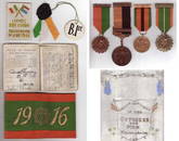 098A: 1916-1921 A RARE GROUP OF MEDALS, BADGES AND RELA