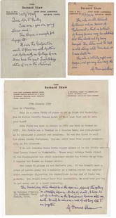 George Bernard Shaw (1856-1950) COLLECTION OF LETT: George Bernard Shaw (1856-1950) COLLECTION OF LETTERS AND POSTCARDS TO PATRICK O'REILLY, 1947-50, four manuscript letters, autograph photograph & typescript, variously signed "G. Bernard Shaw" or "GBS