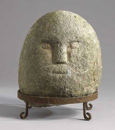 1: Circa 200BC Iron Age carved stone head