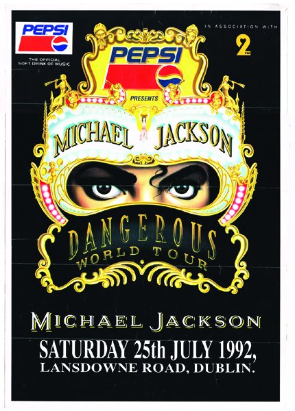 Michael Jackson Dangerous Tour: Poster For Dublin
