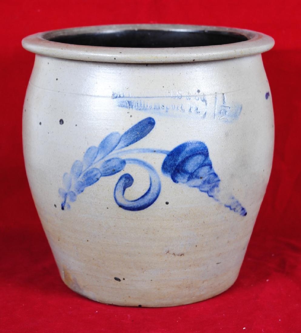 Sipe Nichols  Co. 1.5 Gallon Crock w/ Decoration (1 of 8)