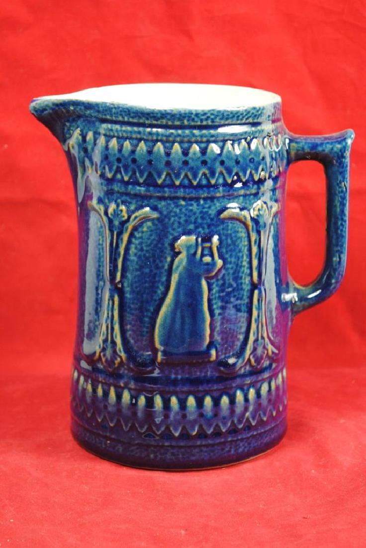 Blue Glaze Stoneware Pitcher (1 of 5)