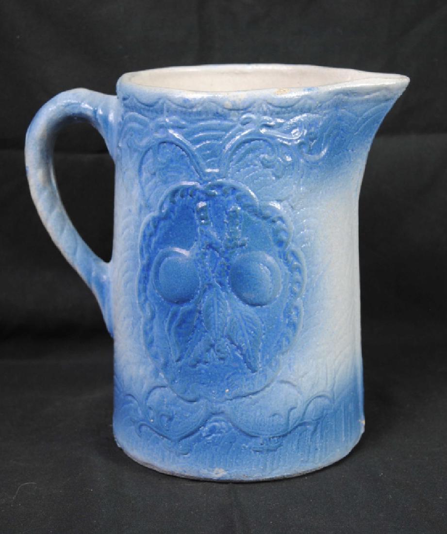 Salt Glazed Pitcher w/ Fruit Decoration (1 of 6)