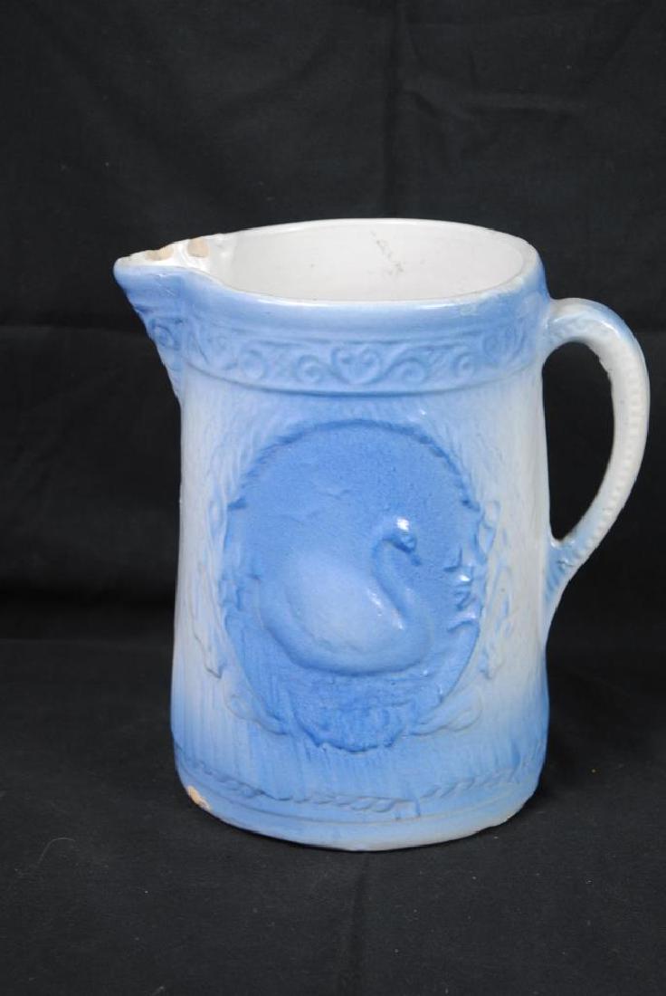 Salt Glazed Pitcher w/ Swan & Stag Decoration (1 of 6)