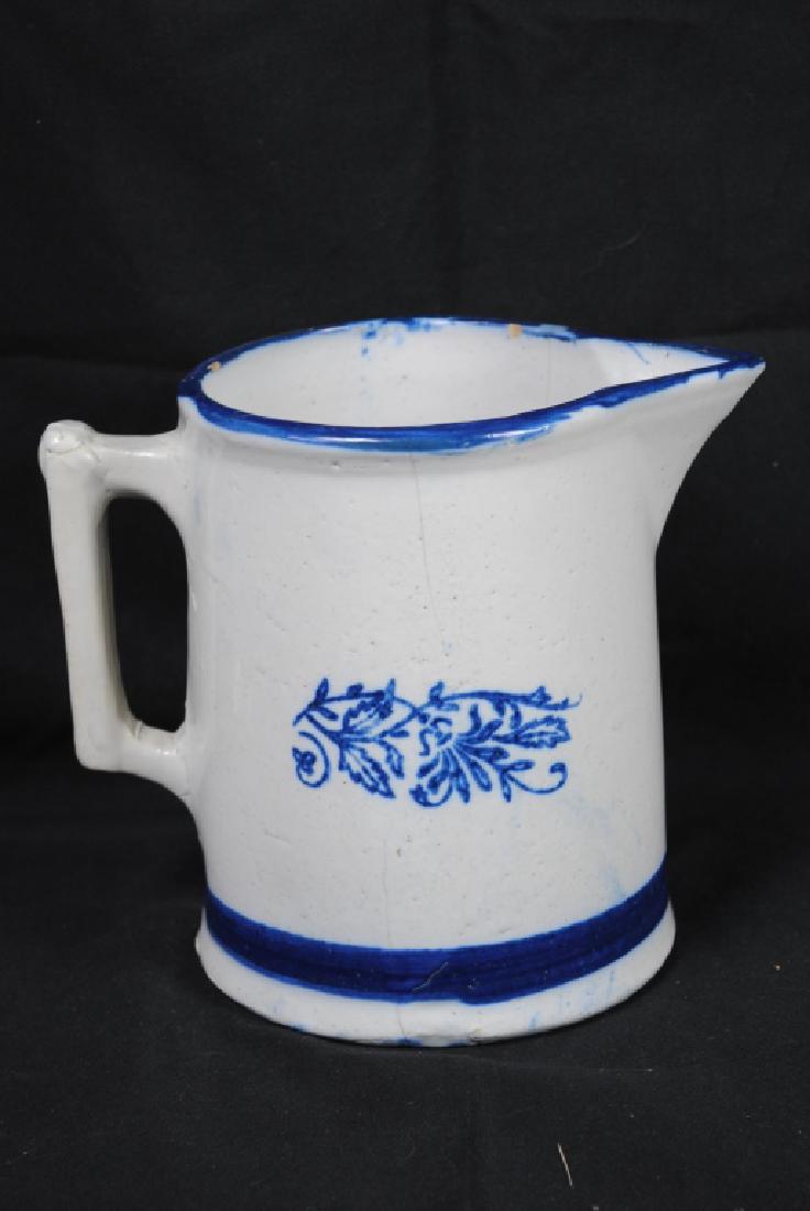 Salt Glazed Pitcher w/ Flower & Vine Decoration (1 of 7)
