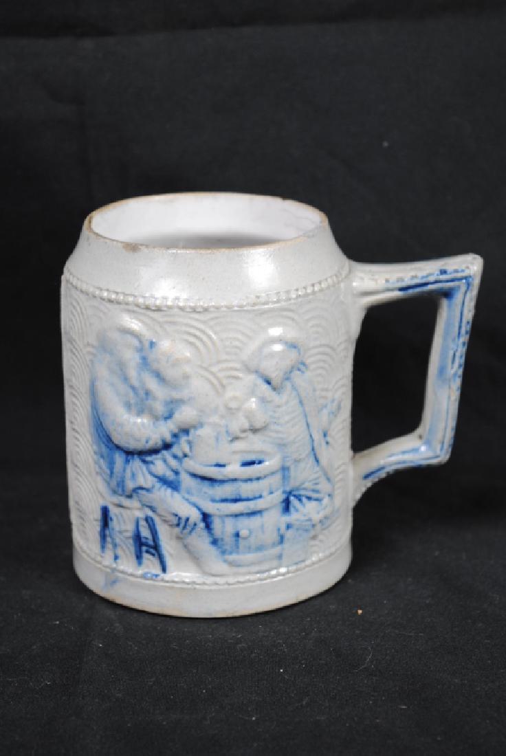 Stoneware Mug w/ A Tavern Scene & Buffalo Decoration (1 of 4)