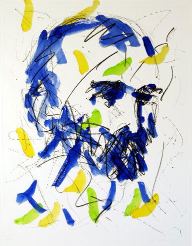 Friedemann Hahn (1949): Friedemann Hahn (1949): Van Gogh 1983 Signiert und datiert unten rechts, nummeriert unten links. Eines von 30 Exemplaren. Blatt unter Passepartout. Blattgröße: 70,0 x 53,0 cm. Radierung mit Aquarell