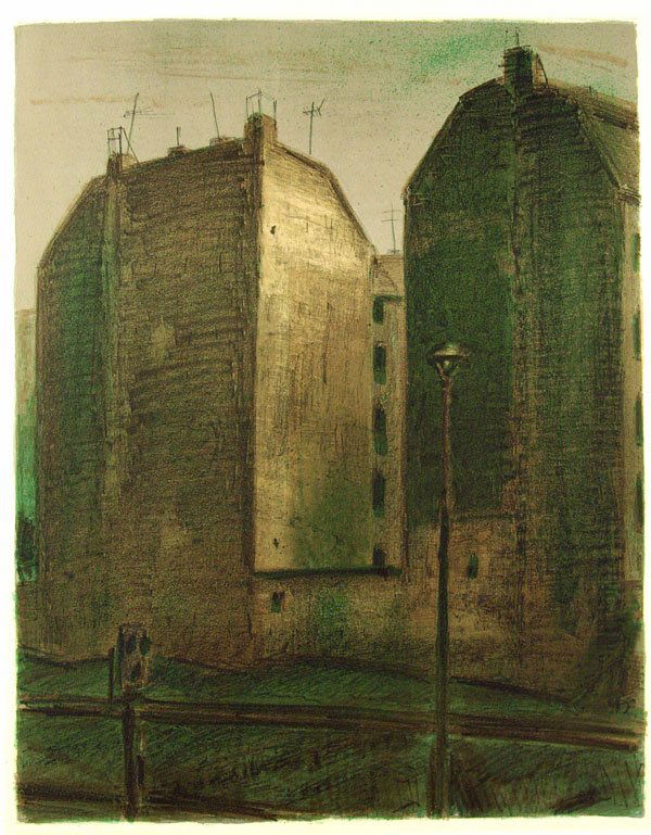 Manfred Butzmann (1942): Manfred Butzmann (1942): Abendlicht an der Stadtbahn 1986 Signiert und datiert unten rechts, betitelt unten links. Nummeriert unten Mitte. Eines von 100 Exemplaren. Mit dem Prägestempel der Edition i