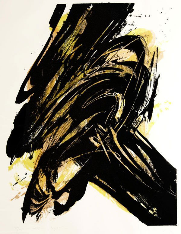 Karl Otto Götz (1914): Karl Otto Götz (1914): Wyrl 1986 Signiert unten rechts. Betitelt, datiert und nummeriert unten links. Eines von 95 Exemplaren. Mit dem Prägestempel der Edition ''Manfred Hügelow'' unten rechts. Ger