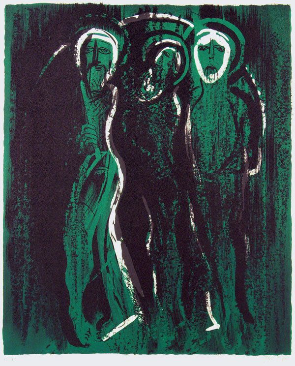 John Piper (1903 - 1992): John Piper (1903 - 1992): Saints 1975 Signiert unten rechts. Nummeriert unten links. Eines von 90 Exemplaren. Mit dem Prägestempel Galerie Wolfgang Ketterer, München, in der linken unteren Blattecke