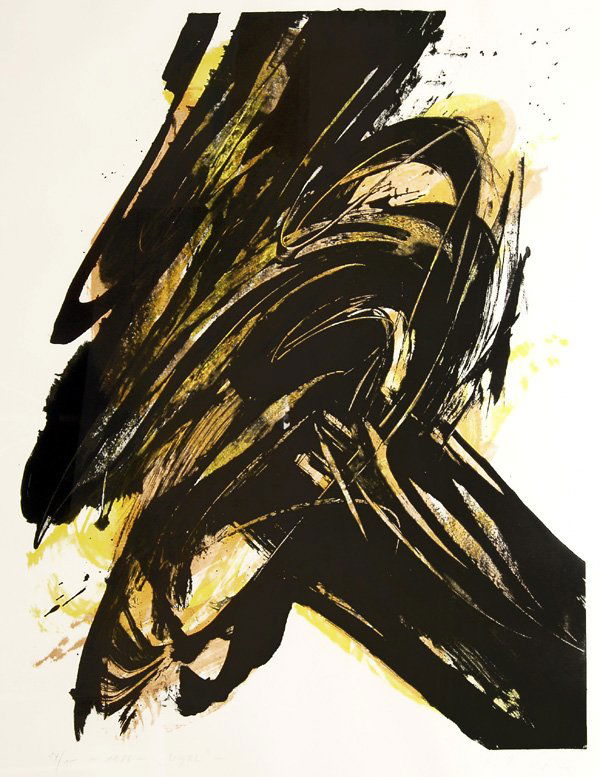 Karl Otto Götz (1914): Karl Otto Götz (1914): Wyrl 1986 Signiert unten rechts. Betitelt, datiert und nummeriert unten links. Eines von 95 Exemplaren. Mit dem Prägestempel der Edition ''Manfred Hügelow'' unten rechts. Ger