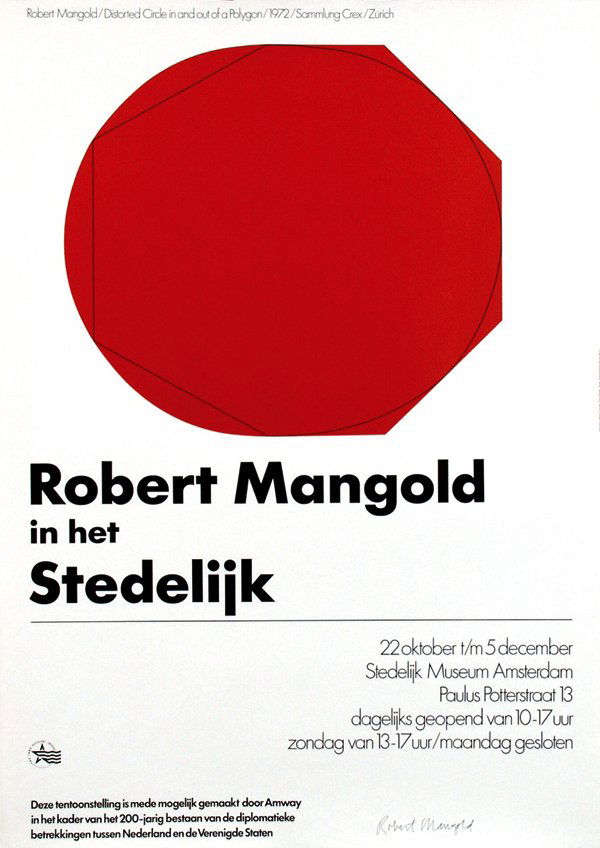 Poster by Willem H. Crouwel - Robert Mangold in he: Willem H. Crouwel (1928-)Robert Mangold in het Stedelijk82x116, 1982, pr. de Jong & Co.