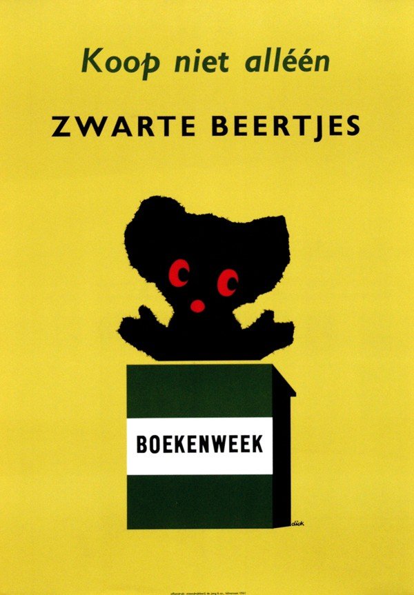 Poster by Dick Bruna - Koop niet alléén Zwarte Beer (1 of 1)