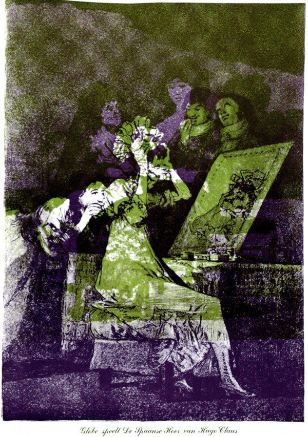 Poster by Nicolaas Wijnberg - Globe speelt De Spaan: Nicolaas Wijnberg (1918-2006)Globe speelt De Spaanse Hoer van Hugo Claus43x61, 1970