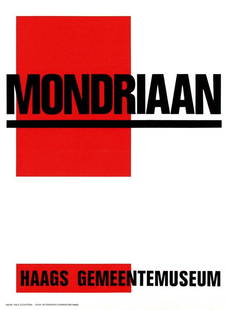 Poster by Paul Schuitema - Mondriaan: Paul Schuitema (1897-1973)Mondriaan40x55, 1965, pr. Dijkman Den Haag